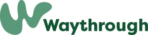 Waythrough primary logo in green